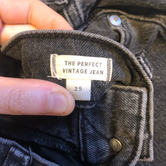 Madewell the Perfect Vintage Jean in Lunar Wash Size Waist 25 Grey Wash - Picture 6 of 16